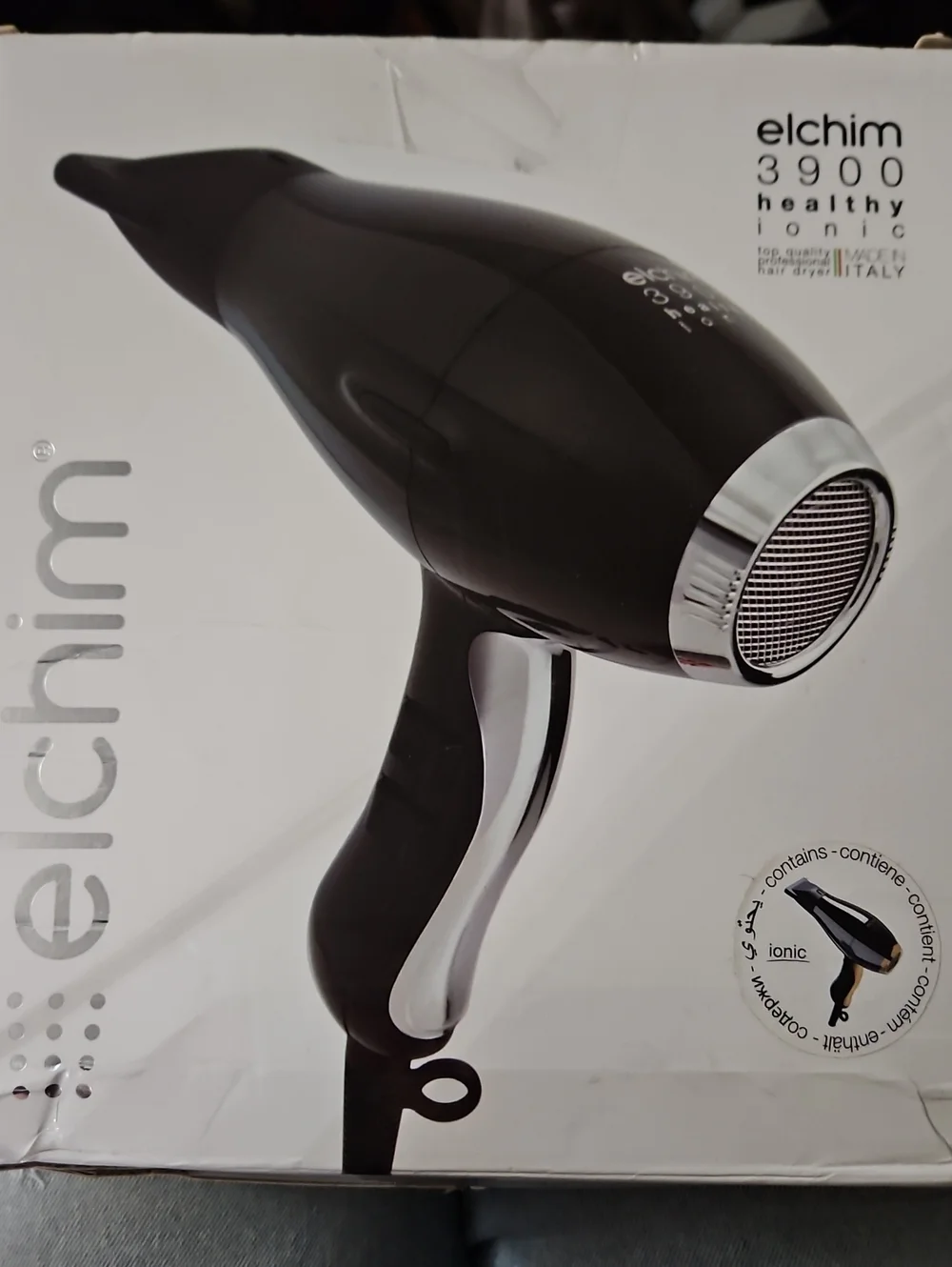 Elchim Milano 3900 Healthy Ionic Professional Hair Dryer — Black